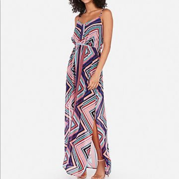 Express Dresses & Skirts - Express printed tie front maxi dress